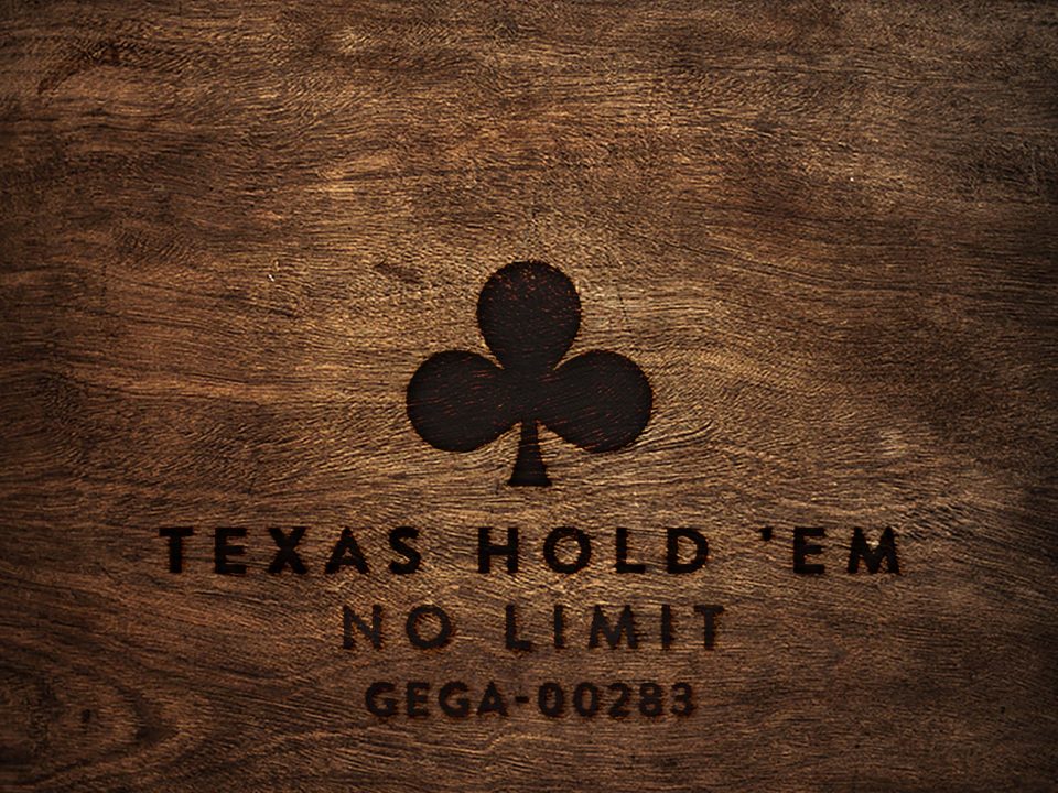 Texas Hold 'Em No Limit GEGA-00283 wood square