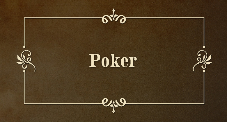 Poker Games branded stamp on leather